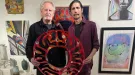 Artist Angel Garcia and collector, Steve Hellman