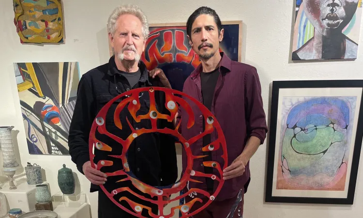 Artist Angel Garcia and collector, Steve Hellman