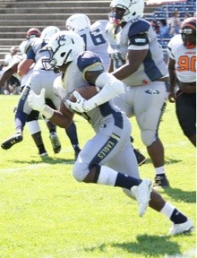 Mendocino Eagles Player, Charlie Reid, in the game against Reedley College