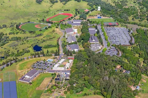 Aerial view of ukiah campus