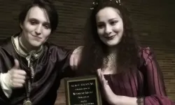 theatre students receiving award
