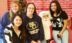 Students with Santa