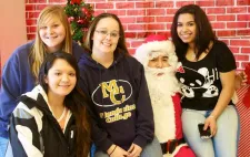 Students with Santa