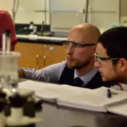 Chemistry Students with scientific equipment